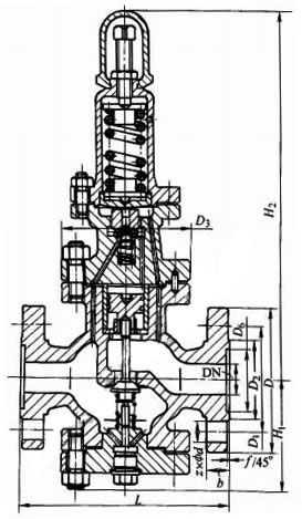 Y43H 型 先導活塞式蒸汽減壓閥PN40~PN63外形尺寸圖